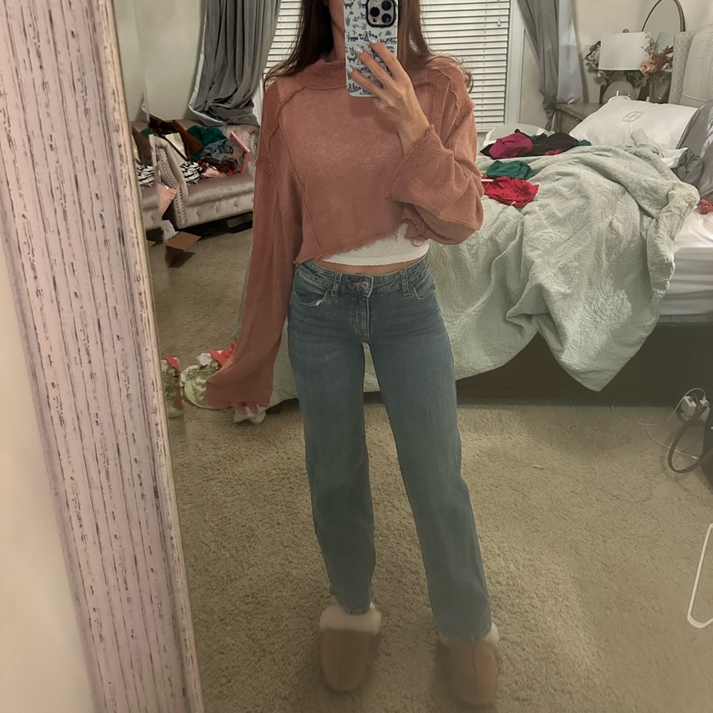 Abercrombie & Fitch High-Rise Wide-Leg Jeans